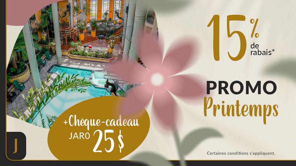 Promo Printemps JARO dans nos suites élégantes pour un séjour inoubliable, avec une vue spectaculaire sur le jardin tropical du Palace Royal