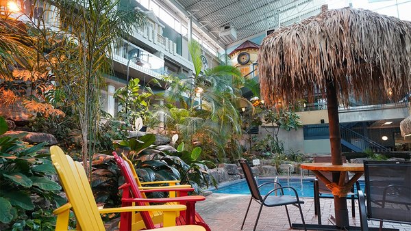 A vibrant view overlooking a tropical garden, representing the “Garden & Balcony” promo.